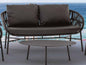 Idol&Furniture Sofa TAHITI — Black — sofa in setting; coffee table not included