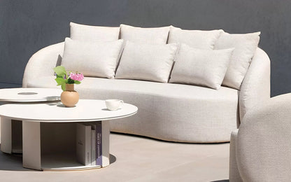 Idol&Furniture Sofa COSY 3-SEATER — Canapa Axroma — sofa detail in setting; coffee tables not included
