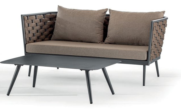 Idol&Furniture Sofa NIZZA — Anthracite — sofa in setting; coffee table not included