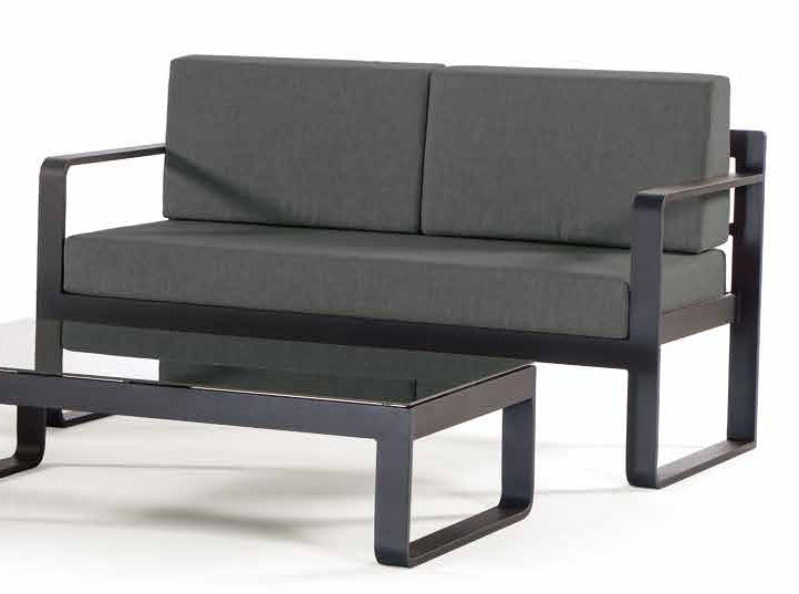 Idol&Furniture Sofa CAPRI — Anthracite — sofa in setting; coffee table not included
