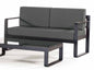 Idol&Furniture Sofa CAPRI — Anthracite — sofa in setting; coffee table not included