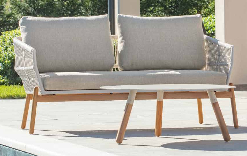 Idol&Furniture Sofa ALICANTE — Sand — sofa in setting; coffee table not included
