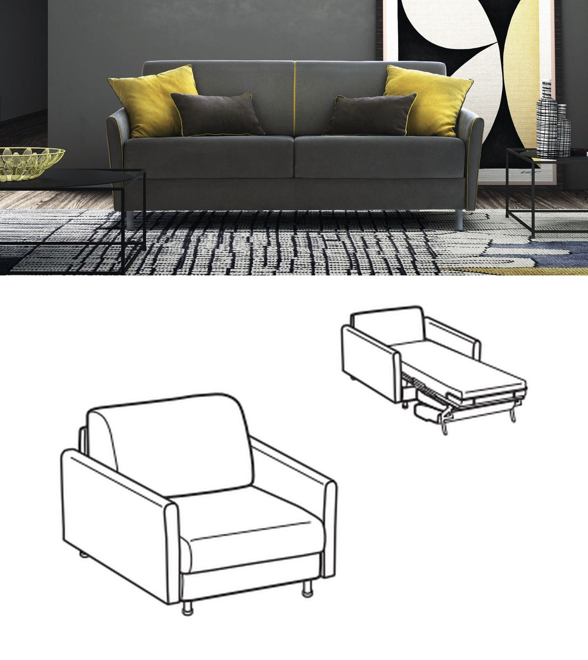 LeComfort Armchair Bed TAHITI – Trendy (TA05P1T00)