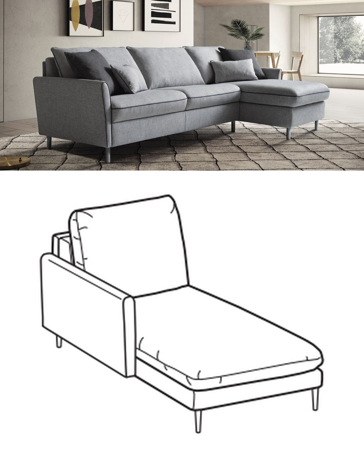LeComfort Chaise Longue BALI – Kama (BL12H2000)