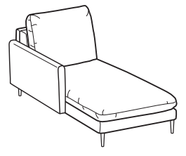 LeComfort Chaise Longue BALI – BL12H2000 dimensions drawing