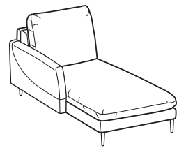 LeComfort Chaise Longue BALI – BL13H2000 dimensions drawing