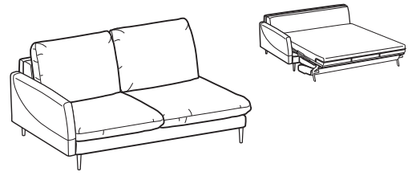 LeComfort Modular Sofa Bed Element BALI – BL13L3T00S dimensions drawing