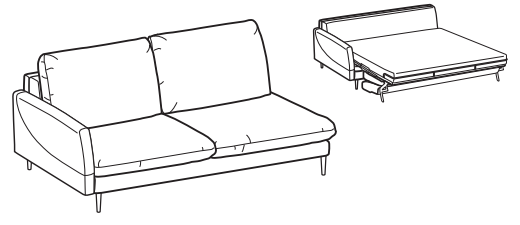 LeComfort Modular Sofa Bed Element BALI – BL13L3T0MS dimensions drawing