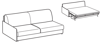 LeComfort Modular Sofa Bed Element MADEIRA – MR11L3T0MS dimensions drawing