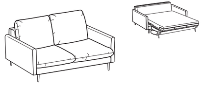 LeComfort Sofa Bed BALI – BL12D2T00 dimensions drawing