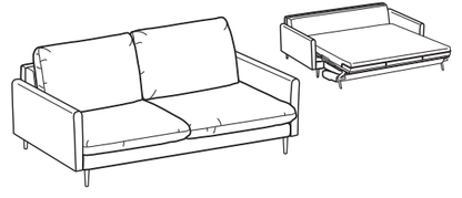 LeComfort Sofa Bed BALI – BL12D3T0M dimensions drawing