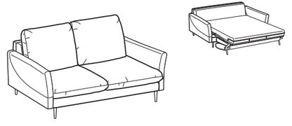 LeComfort Sofa Bed BALI – BL13D2T00 dimensions drawing