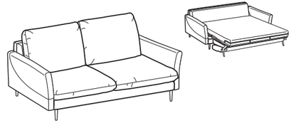 LeComfort Sofa Bed BALI – BL13D3T00 dimensions drawing