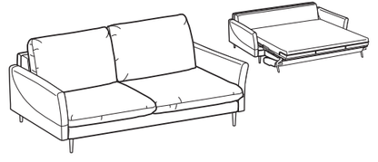 LeComfort Sofa Bed BALI – BL13D3T0M dimensions drawing