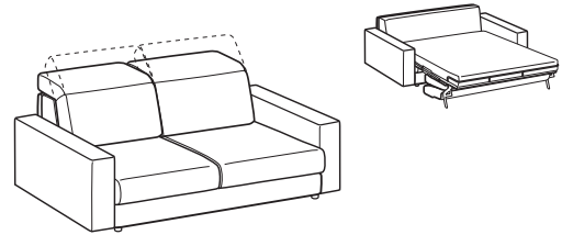 LeComfort Sofa Bed BARBADOS – BA02D2T00 dimensions drawing