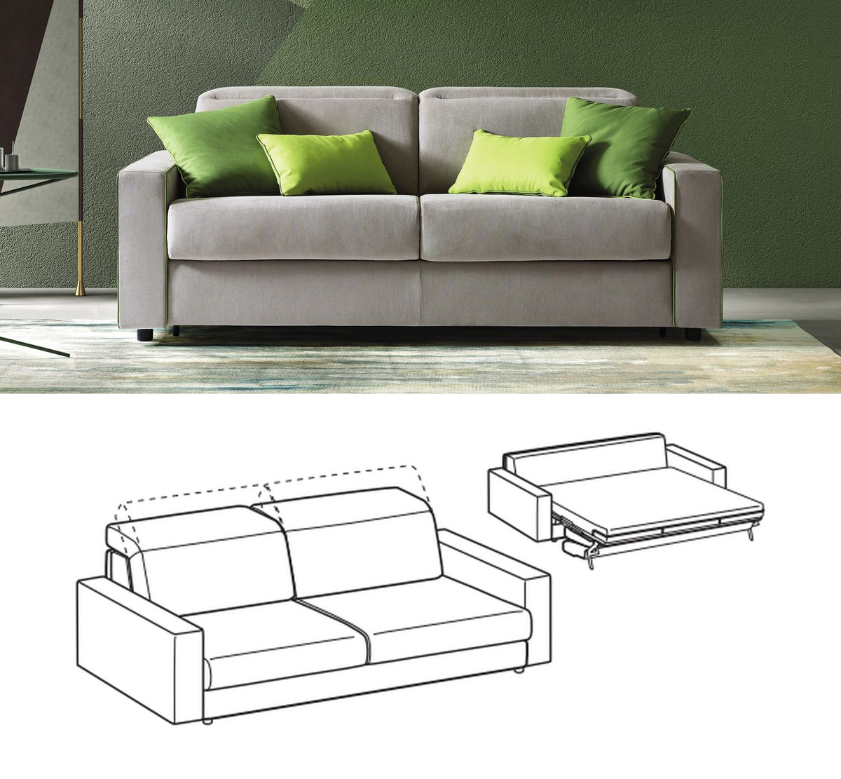 LeComfort Sofa Bed BARBADOS – Strong / 3-seater Maxi (BA02D3T0M)