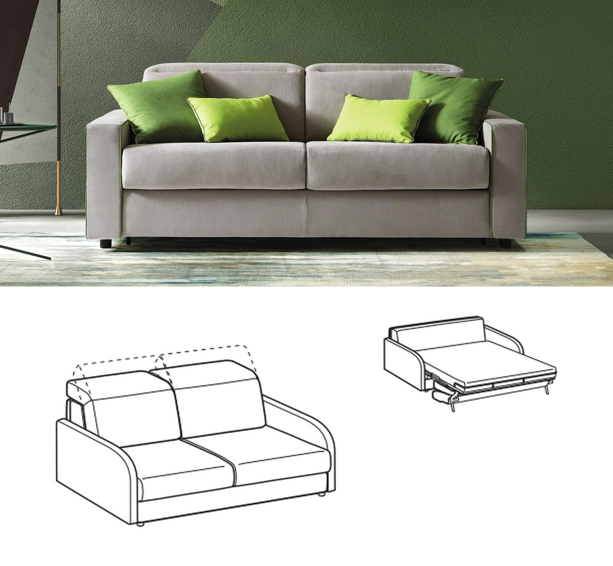 LeComfort Sofa Bed BARBADOS – Happy / 2-seater (BA03D2T00)