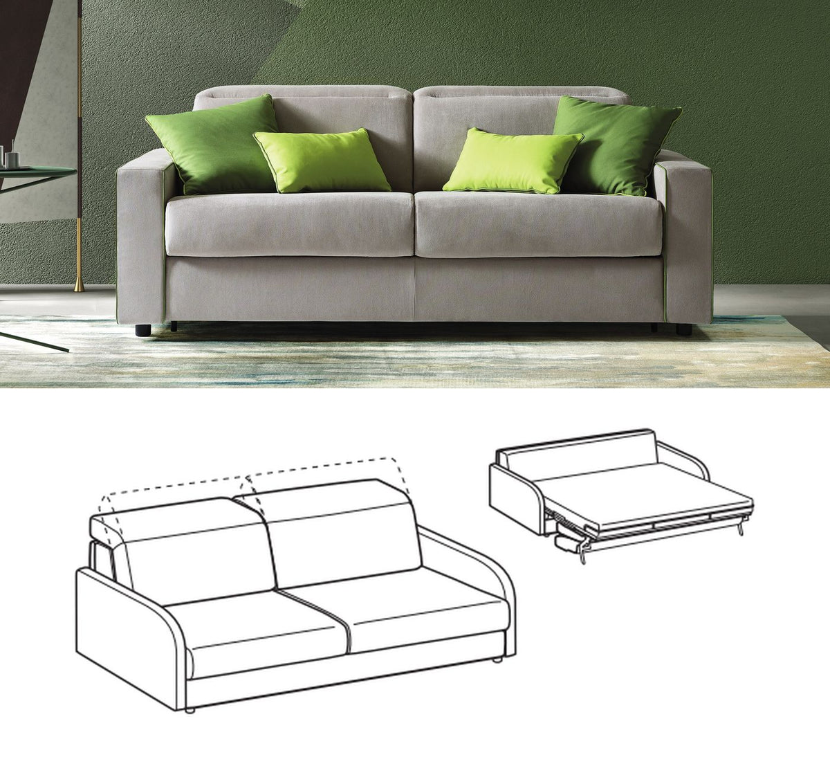 LeComfort Sofa Bed BARBADOS – Happy / 3-seater Maxi (BA03D3T0M)
