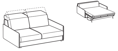 LeComfort Sofa Bed BARBADOS – BA04D2T00 dimensions drawing