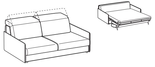 LeComfort Sofa Bed BARBADOS – BA04D3T00 dimensions drawing