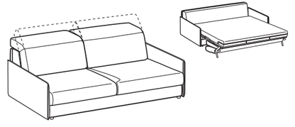 LeComfort Sofa Bed BARBADOS – BA04D3T0M dimensions drawing