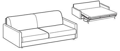 LeComfort Sofa Bed MADEIRA – MR08D3T0M dimensions drawing