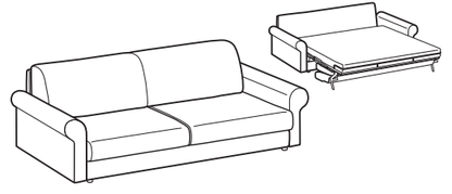 LeComfort Sofa Bed MADEIRA – MR09D3T0M dimensions drawing