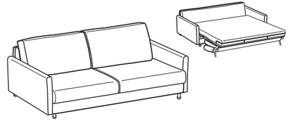 LeComfort Sofa Bed MALDIVE – MA05D3T0M dimensions drawing