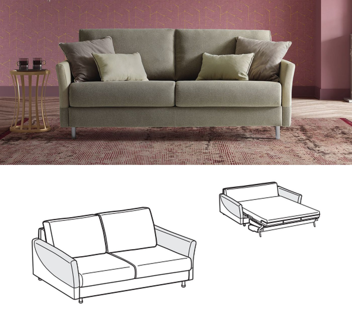 LeComfort Sofa Bed MALDIVE – Sailing / 2-seater (MA06D2T00)