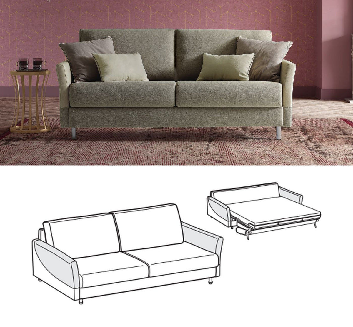 LeComfort Sofa Bed MALDIVE – Sailing / 3-seater Maxi (MA06D3T0M)