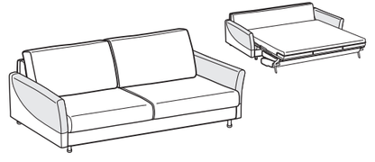 LeComfort Sofa Bed MALDIVE – MA06D3T0M dimensions drawing