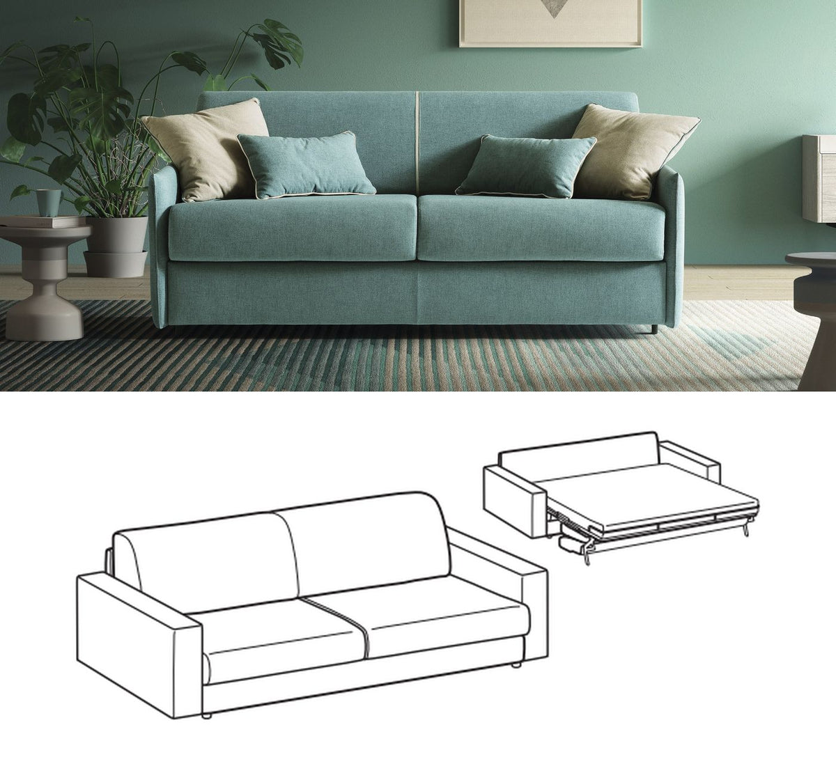 LeComfort Sofa Bed NAXOS – Strong / 3-seater Maxi (NA02D3T0M)