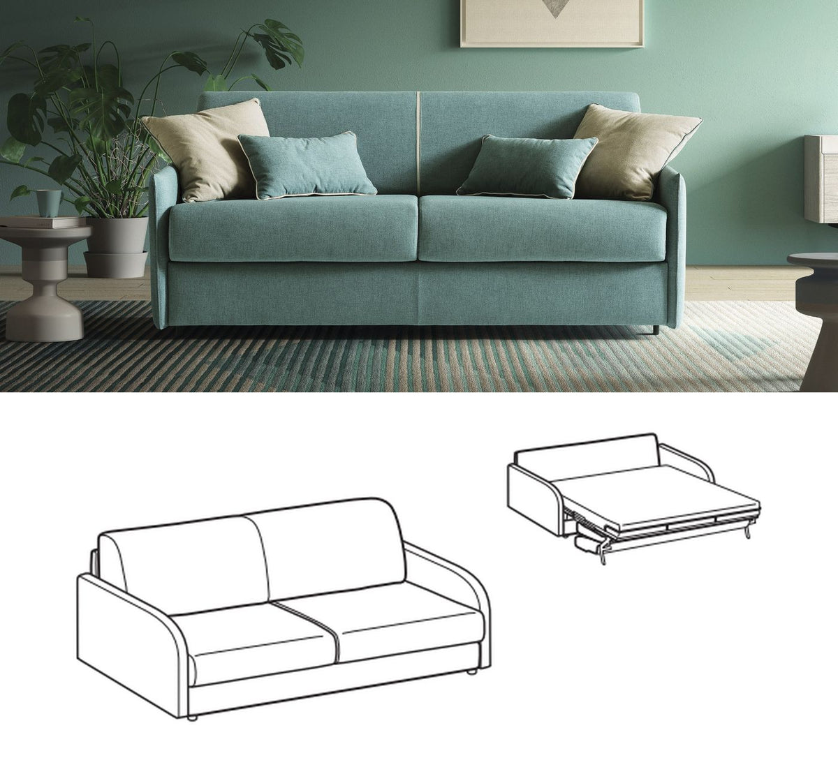 LeComfort Sofa Bed NAXOS – Happy / 3-seater (NA03D3T00)