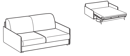 LeComfort Sofa Bed NAXOS – NA04D2T00 dimensions drawing