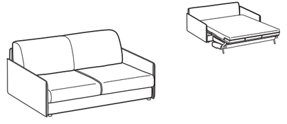 LeComfort Sofa Bed NAXOS – NA04D2T00 dimensions drawing