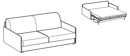 LeComfort Sofa Bed NAXOS – NA04D3T00 dimensions drawing
