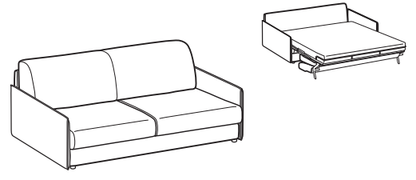 LeComfort Sofa Bed NAXOS – NA04D3T00 dimensions drawing