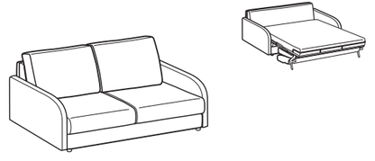 LeComfort Sofa Bed SANTORINI – SA03D2T00 dimensions drawing