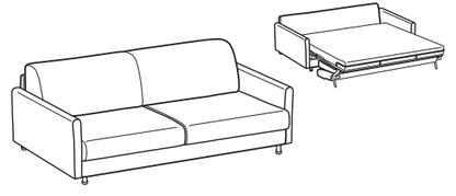 LeComfort Sofa Bed TAHITI – TA05D3T0M dimensions drawing