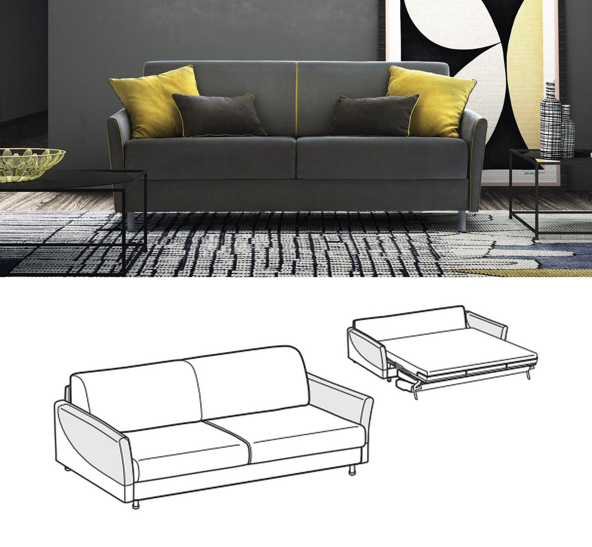 LeComfort Sofa Bed TAHITI – Sailing / 3-seater Maxi (TA06D3T0M)