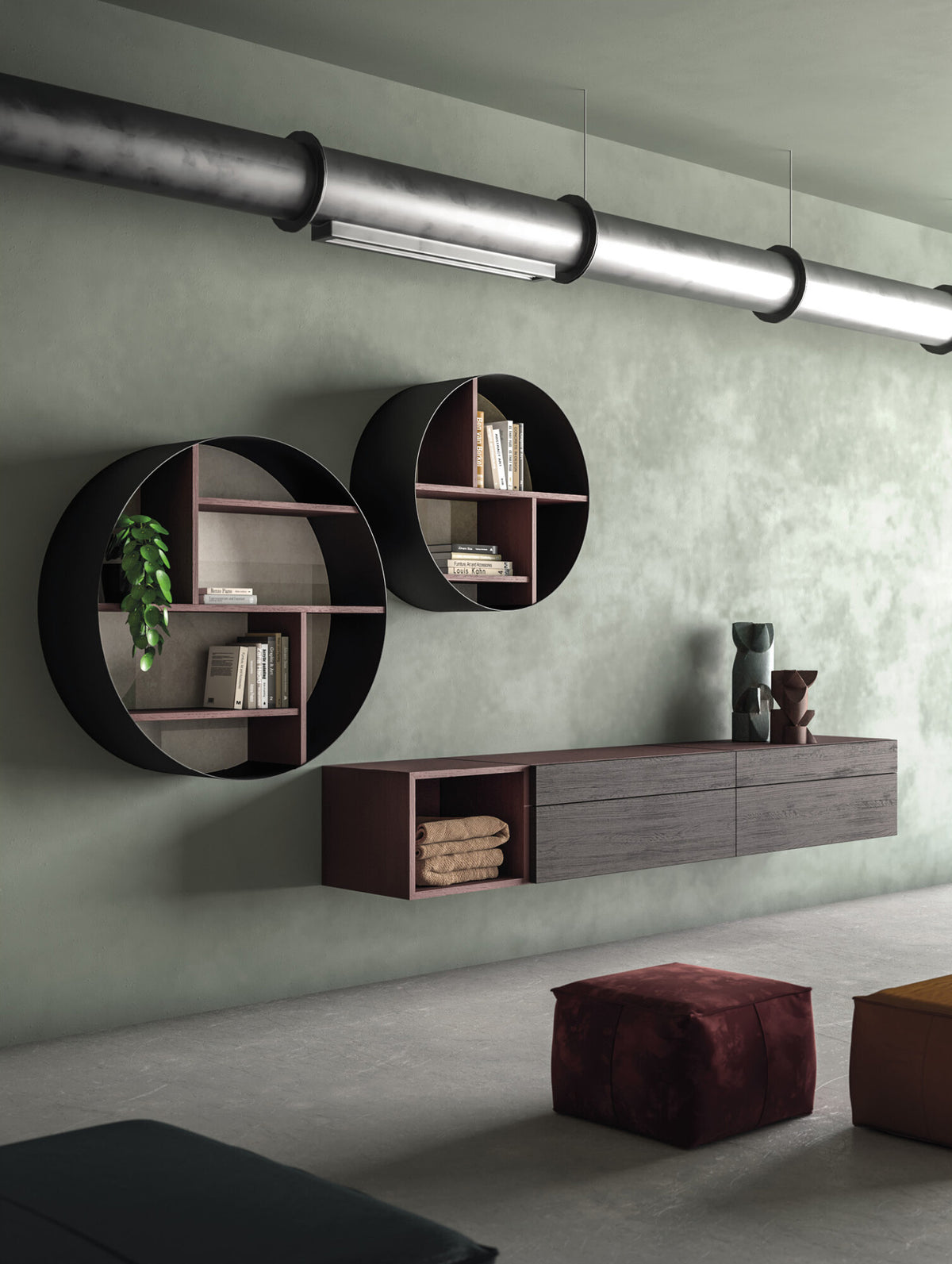 Devina Nais Wall Bookcase Icon's 360 — manufacturer example configuration and finish — additional view