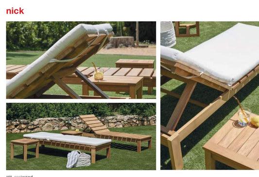 Nick Lounger 5 Pcs - Cool Wood