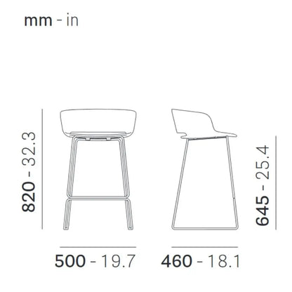 Pedrali Bar stool BABILA 2748