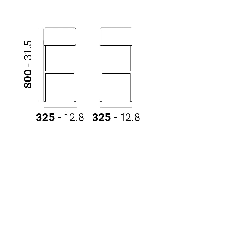 Pedrali Bar stool CUBE 1401 — product view 3