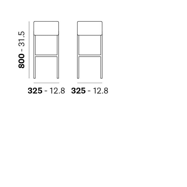 Pedrali Bar stool CUBE 1401 — product view 3