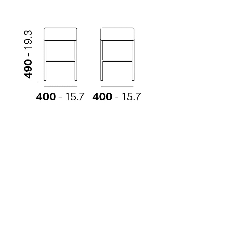 Pedrali Bar stool CUBE XL 1453 — product view 3