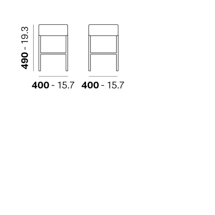 Pedrali Bar stool CUBE XL 1453 — product view 3