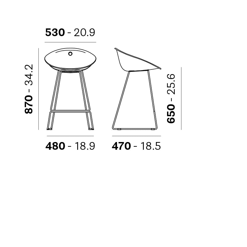 Pedrali Bar stool GLISS 902 — product view 3