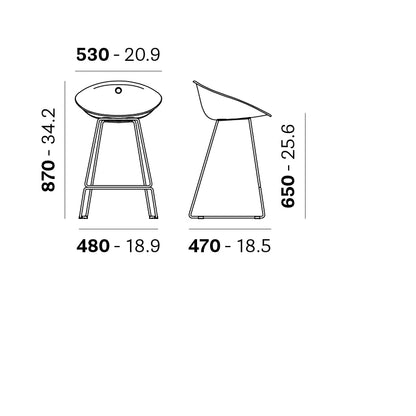Pedrali Bar stool GLISS 902 — product view 3