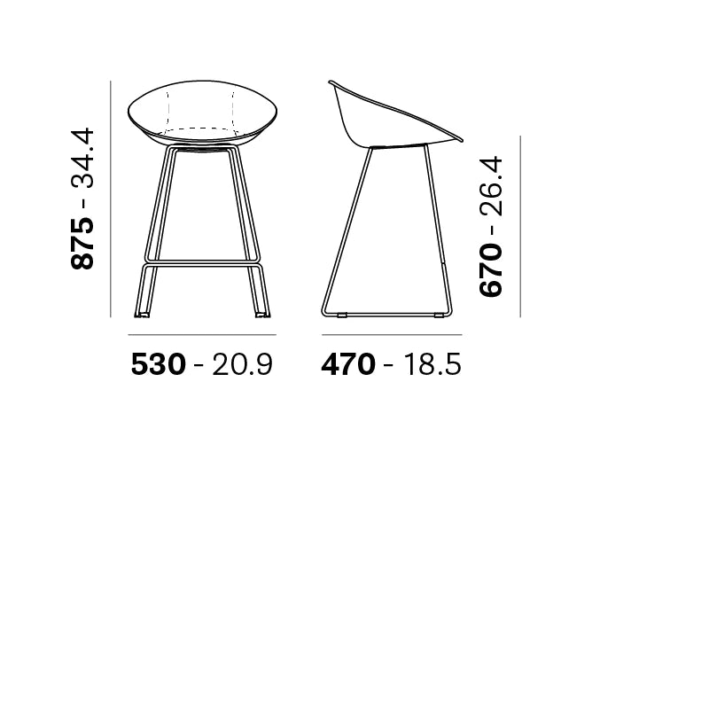 Pedrali Bar stool GLISS 912 — product view 3